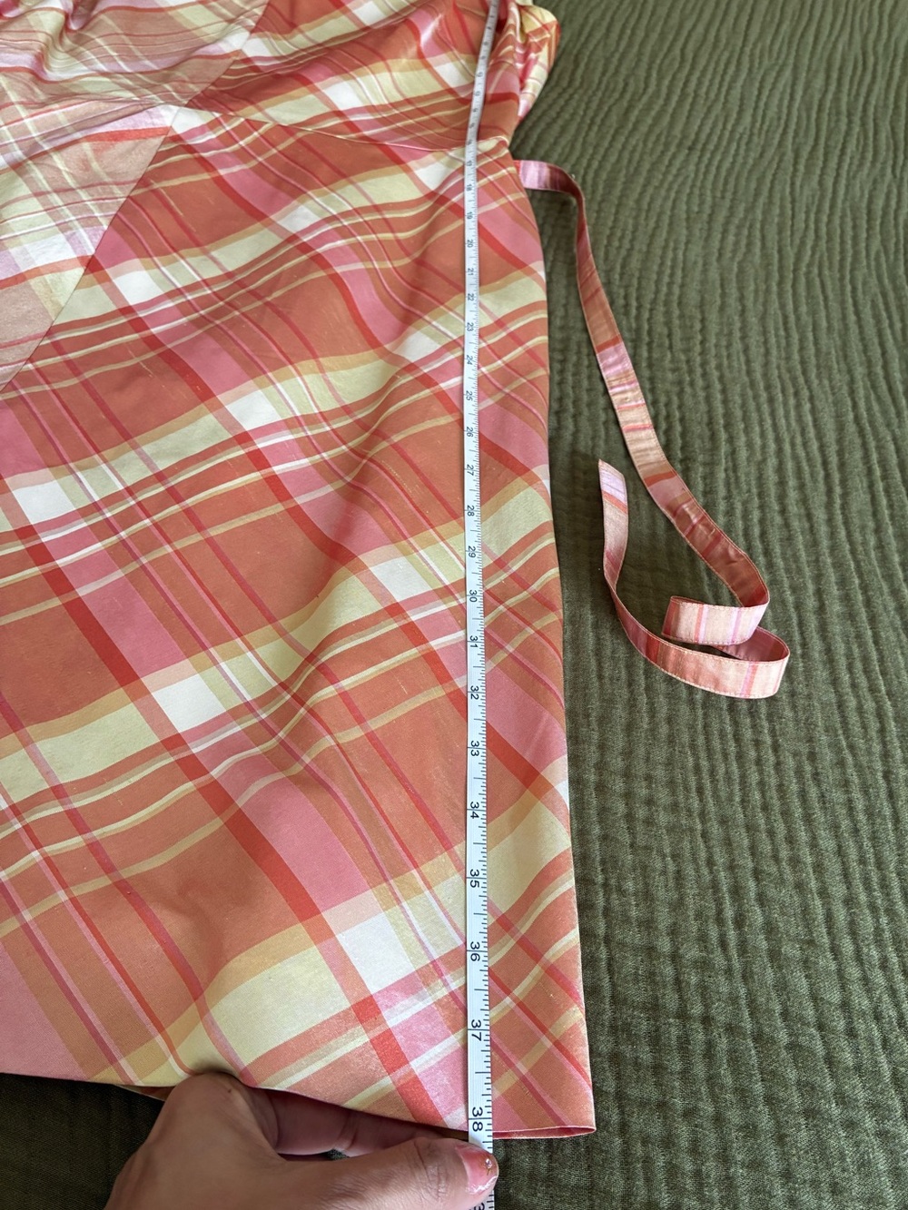 Vintage Linda Allard Ellen Tracy 100% Silk Plaid Dress Size 12 - Picture 9 of 9